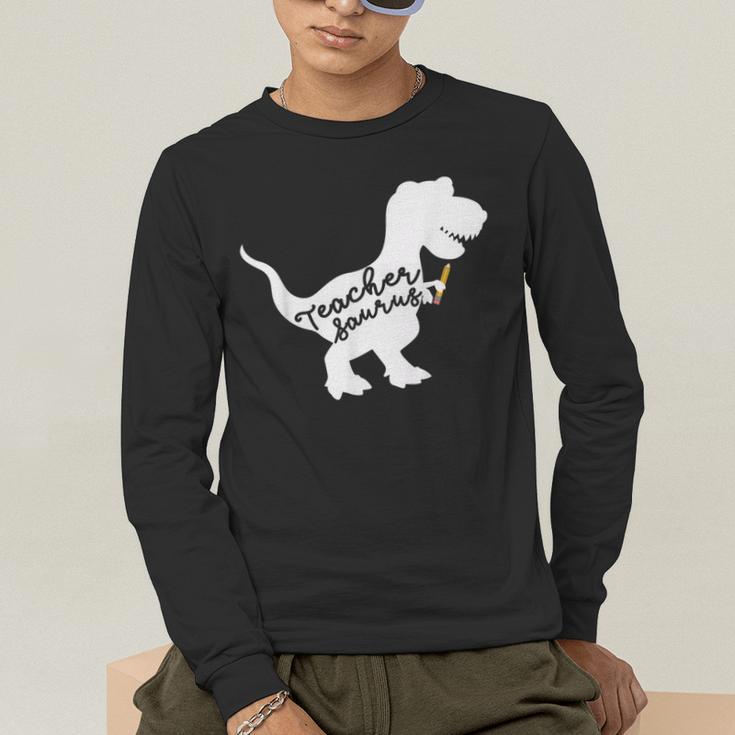 Teacher Saurus T Shirt For Men And Women Men's Long Sleeve T-Shirt, funny gift Teacher Saurus T Shirt For Men And Women Men's Long Sleeve T-Shirt, funny gift