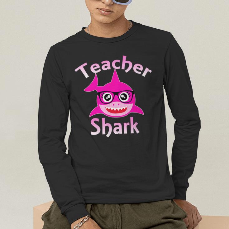 Teacher Shark Female Teacher Men's Long Sleeve T-Shirt, funny gift Teacher Shark Female Teacher Men's Long Sleeve T-Shirt, funny gift