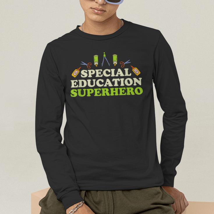 Teacher Superhero Student Educator Special Education Men's Long Sleeve T-Shirt, funny gift