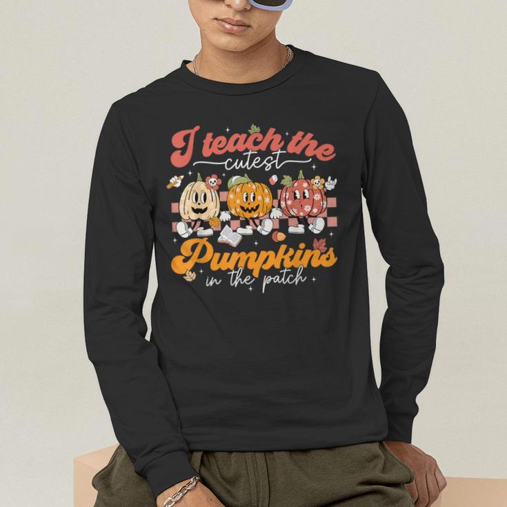 Teacher I Teach The Cutest Pumpkins In The Patch Fall Autumn Men's Long Sleeve T-Shirt, funny gift Teacher I Teach The Cutest Pumpkins In The Patch Fall Autumn Men's Long Sleeve T-Shirt, funny gift