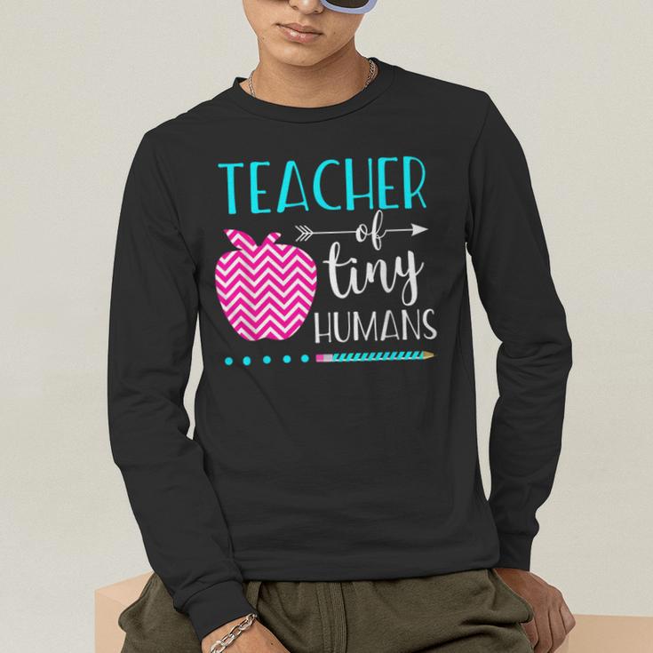 Teacher Of Tiny Humans Preschool Pre K Kindergarten Teacher Men's Long Sleeve T-Shirt, funny gift Teacher Of Tiny Humans Preschool Pre K Kindergarten Teacher Men's Long Sleeve T-Shirt, funny gift
