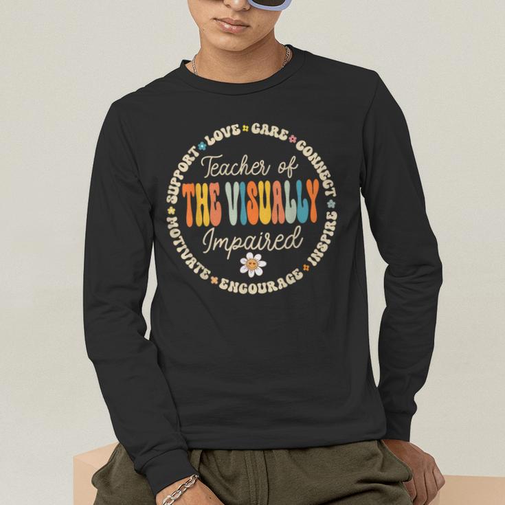 Teacher Of The Visually Impaired Back To School Team For Men Women Girls Kids Men's Long Sleeve T-Shirt, funny gift