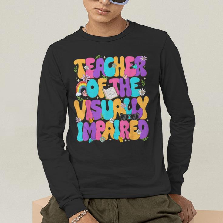 Teacher Of The Visually Impaired Blindness Awareness Men's Long Sleeve T-Shirt, funny gift