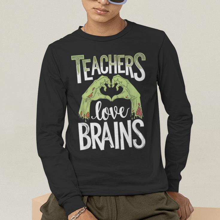 Teachers Love Zombie Teacher Halloween Fun Men's Long Sleeve T-Shirt, funny gift Teachers Love Zombie Teacher Halloween Fun Men's Long Sleeve T-Shirt, funny gift