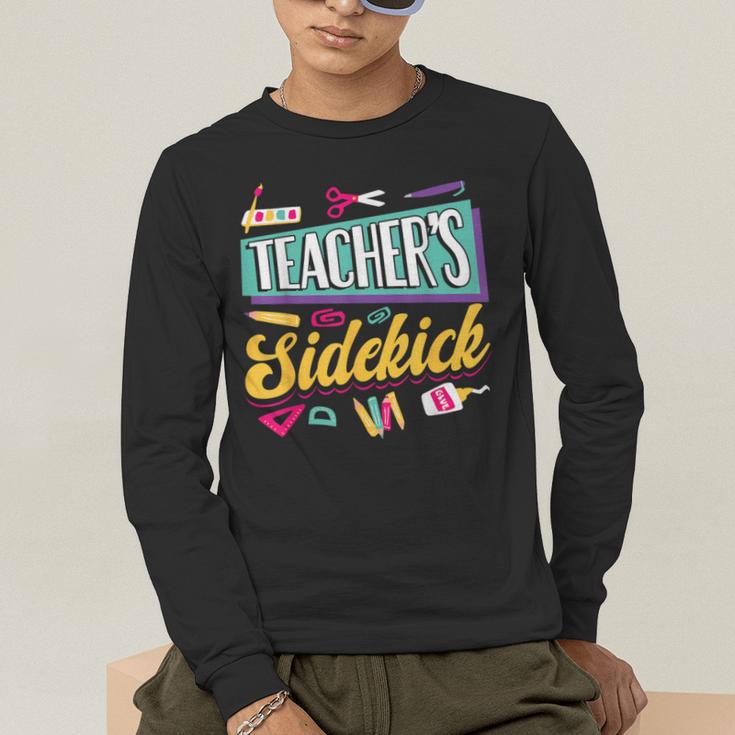 Teacher's Sidekick Teacher Assisting Teaching Assistant Men's Long Sleeve T-Shirt, funny gift Teacher's Sidekick Teacher Assisting Teaching Assistant Men's Long Sleeve T-Shirt, funny gift