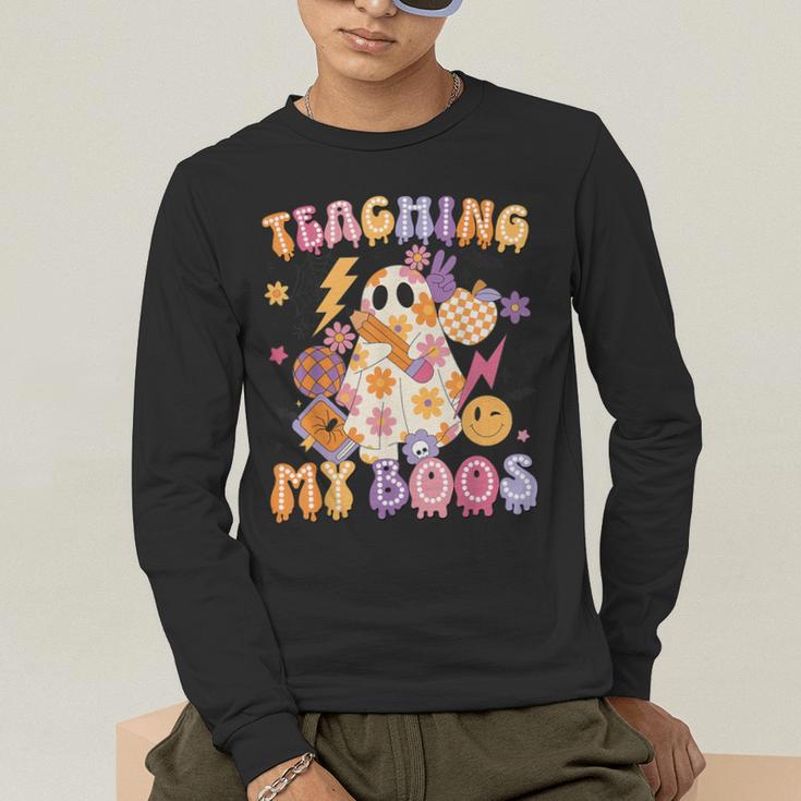 Teaching My Boos Ghost Halloween Costumes Teacher Men Women Men's Long Sleeve T-Shirt, funny gift Teaching My Boos Ghost Halloween Costumes Teacher Men Women Men's Long Sleeve T-Shirt, funny gift