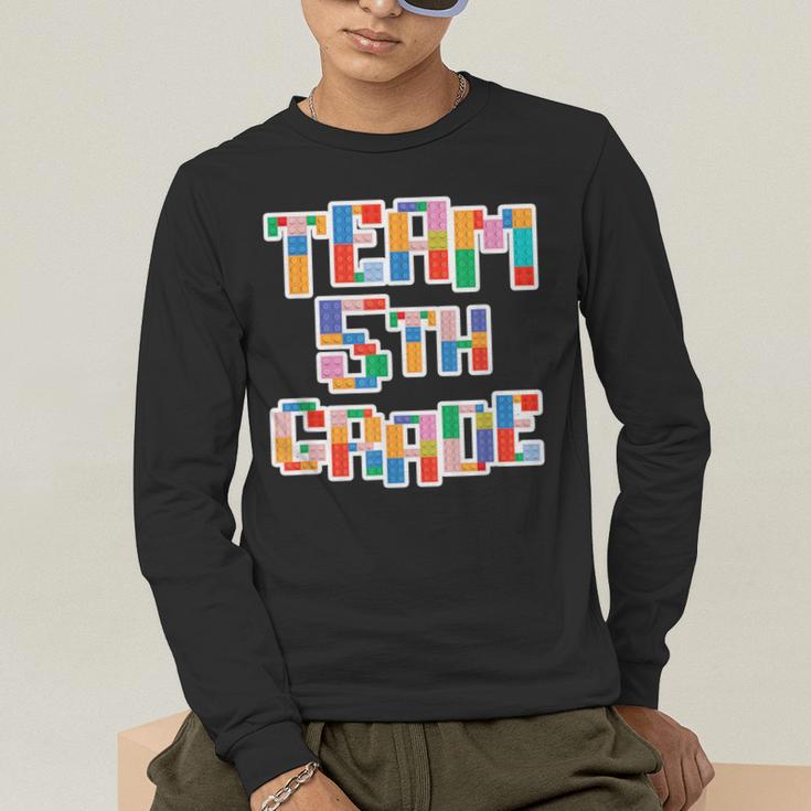 Team 5th Grade Building Blocks Bricks Theme Teacher Team For Men Women Kids Men's Long Sleeve T-Shirt, funny gift Team 5th Grade Building Blocks Bricks Theme Teacher Team For Men Women Kids Men's Long Sleeve T-Shirt, funny gift