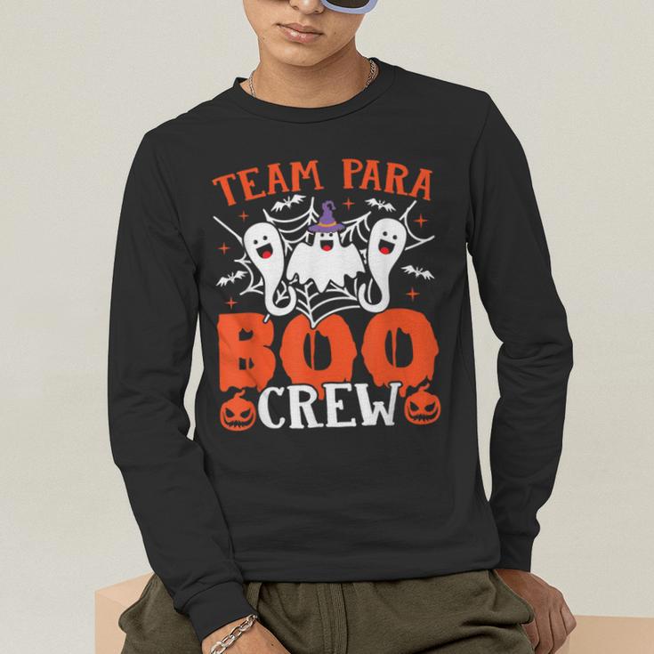 Team Para Boo Crew Halloween Ghost Paraprofessional Teacher Men's Long Sleeve T-Shirt, funny gift Team Para Boo Crew Halloween Ghost Paraprofessional Teacher Men's Long Sleeve T-Shirt, funny gift