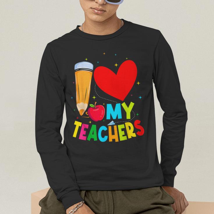 Teens Graduation I Heart My Teachers I Love My Teachers Men's Long Sleeve T-Shirt, funny gift