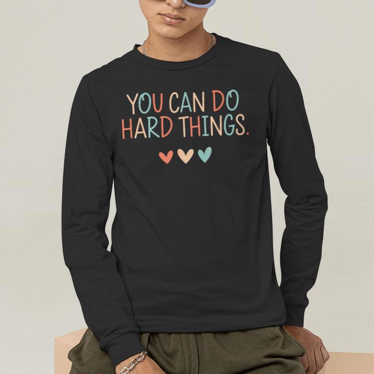 Test Day Teacher You Can Do Hard Things Heart Women Kids Men's Long Sleeve T-Shirt, funny gift Test Day Teacher You Can Do Hard Things Heart Women Kids Men's Long Sleeve T-Shirt, funny gift