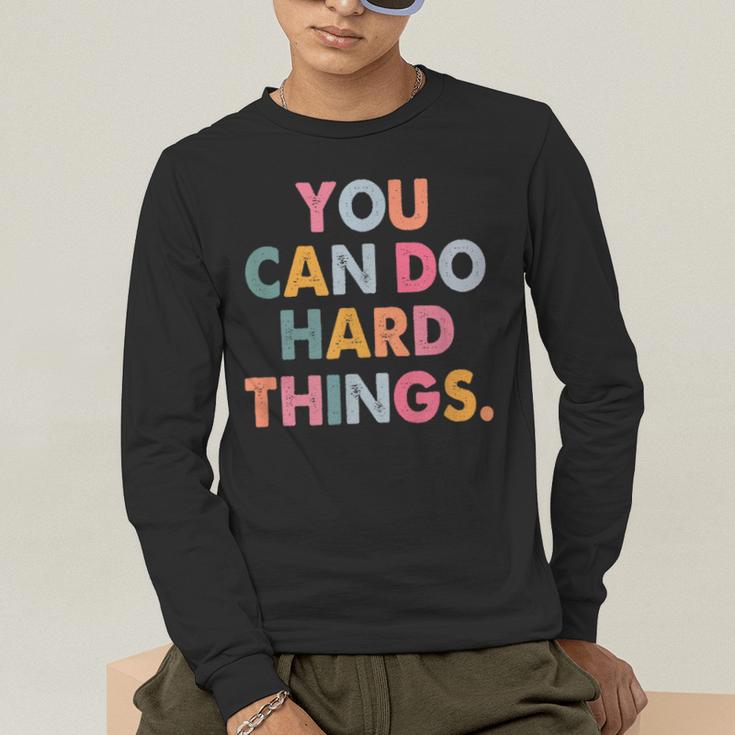 Test Day Teacher You Can Do Hard Things Women Kids Men's Long Sleeve T-Shirt, funny gift Test Day Teacher You Can Do Hard Things Women Kids Men's Long Sleeve T-Shirt, funny gift