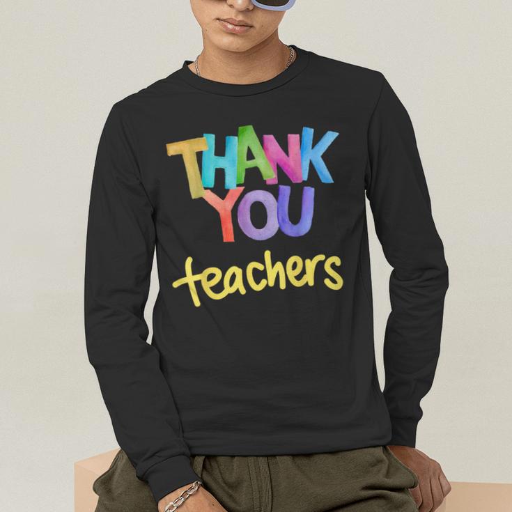 Thank You Teacher Appreciation Graduation Men Women Girls Kids Men's Long Sleeve T-Shirt, funny gift