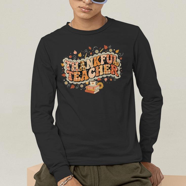 Thankful Teacher Shirts For Women Teach Thanksgiving Teacher Men's Long Sleeve T-Shirt, funny gift Thankful Teacher Shirts For Women Teach Thanksgiving Teacher Men's Long Sleeve T-Shirt, funny gift