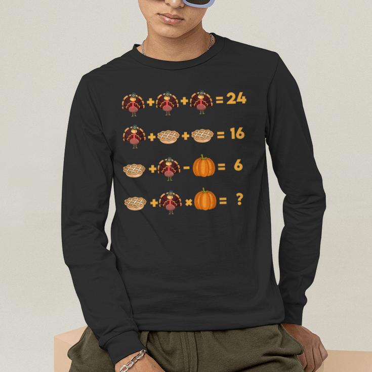 Thanksgiving Order Of Operations Turkey Quiz Math Teacher Men's Long Sleeve T-Shirt, funny gift Thanksgiving Order Of Operations Turkey Quiz Math Teacher Men's Long Sleeve T-Shirt, funny gift