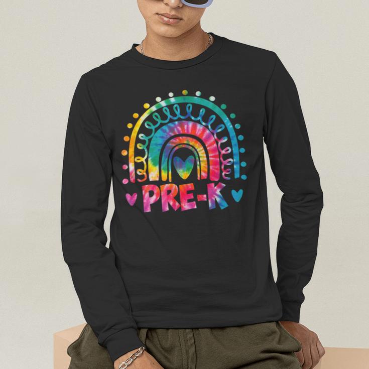 Tie Dye Prek Teacher Rainbow Preschool Back To School Girl Men's Long Sleeve T-Shirt, funny gift Tie Dye Prek Teacher Rainbow Preschool Back To School Girl Men's Long Sleeve T-Shirt, funny gift