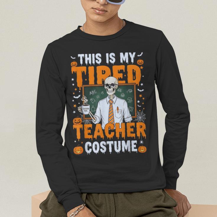 This Is My Tired Teacher Costume Halloween Costumes Men's Long Sleeve T-Shirt, funny gift This Is My Tired Teacher Costume Halloween Costumes Men's Long Sleeve T-Shirt, funny gift
