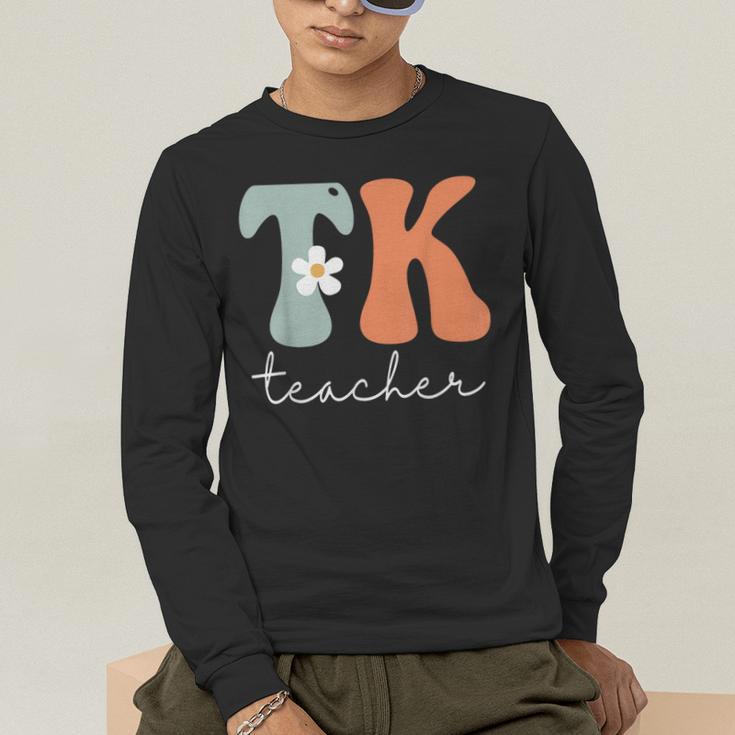 TK Teacher Retro Groovy Vintage Happy First Day Of School Men's Long Sleeve T-Shirt, funny gift TK Teacher Retro Groovy Vintage Happy First Day Of School Men's Long Sleeve T-Shirt, funny gift