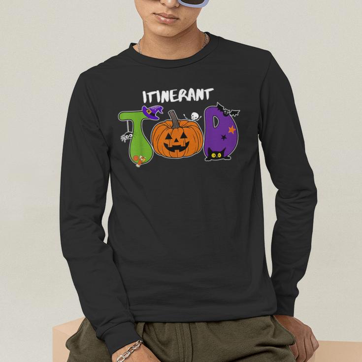 TOD Itinerant Teacher Of The Deaf Halloween ASL Interpreters Men's Long Sleeve T-Shirt, funny gift