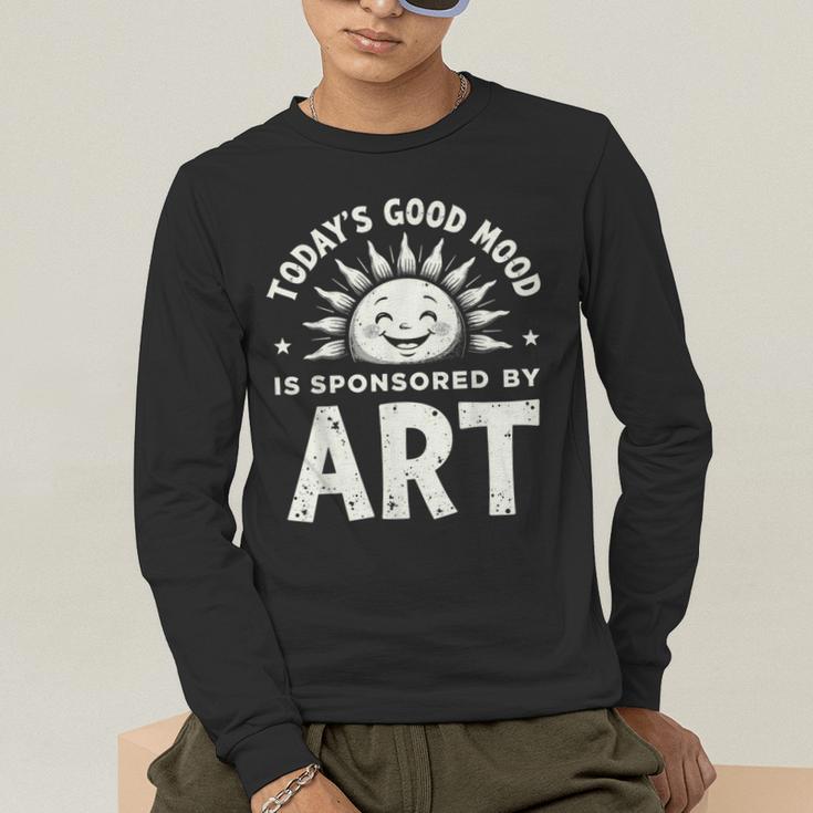 Today’s Good Mood Is Sponsored By Art Teacher Sun Tee Men's Long Sleeve T-Shirt, funny gift
