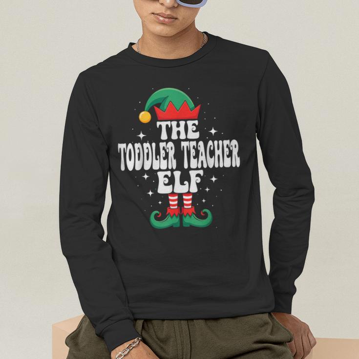The Toddler Teacher Elf Christmas Matching Family Men's Long Sleeve T-Shirt, funny gift The Toddler Teacher Elf Christmas Matching Family Men's Long Sleeve T-Shirt, funny gift