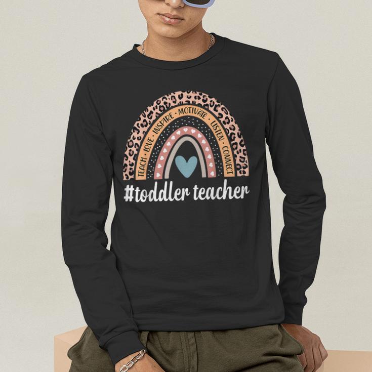 Toddler Teacher Rainbow Leopard Infant Teacher Men Women Men's Long Sleeve T-Shirt, funny gift Toddler Teacher Rainbow Leopard Infant Teacher Men Women Men's Long Sleeve T-Shirt, funny gift