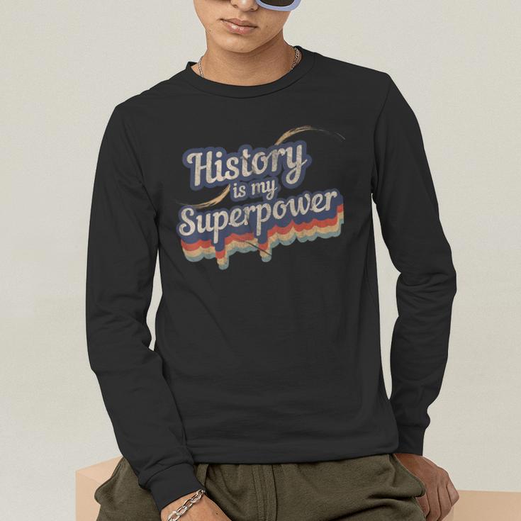 History Is My Superpower History Teacher Shirt T-Shirt Men's Long Sleeve T-Shirt, funny gift History Is My Superpower History Teacher Shirt T-Shirt Men's Long Sleeve T-Shirt, funny gift