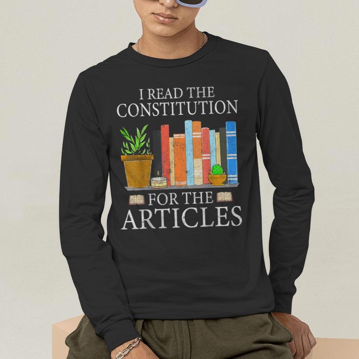 History Teacher I Read The Constitution For The Articles For Men Women Men's Long Sleeve T-Shirt, funny gift
