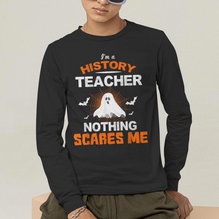 History Teacher School Shirt Halloween Educator Men Women Kids Men's Long Sleeve T-Shirt, funny gift