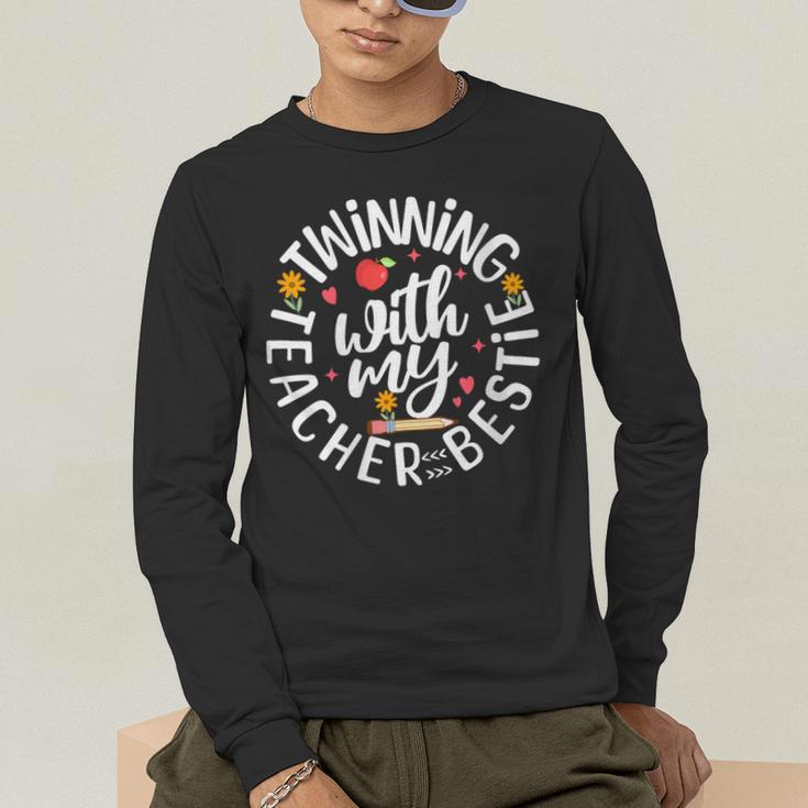 Twin Day For Spirit Week Teacher Bestie Matching Men's Long Sleeve T-Shirt, funny gift