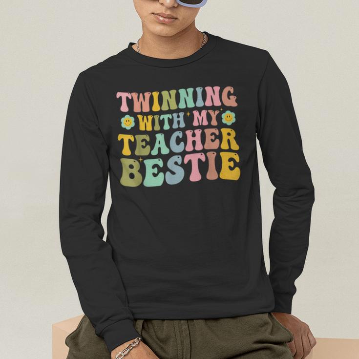 Twinning With My Teacher Bestie Twin Day Matching Teachers For Men Women Girls Kids Men's Long Sleeve T-Shirt, funny gift Twinning With My Teacher Bestie Twin Day Matching Teachers For Men Women Girls Kids Men's Long Sleeve T-Shirt, funny gift