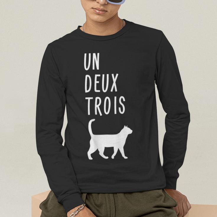 Un Deux Trois Cat Shirt French Teacher Men's Long Sleeve T-Shirt, funny gift Un Deux Trois Cat Shirt French Teacher Men's Long Sleeve T-Shirt, funny gift