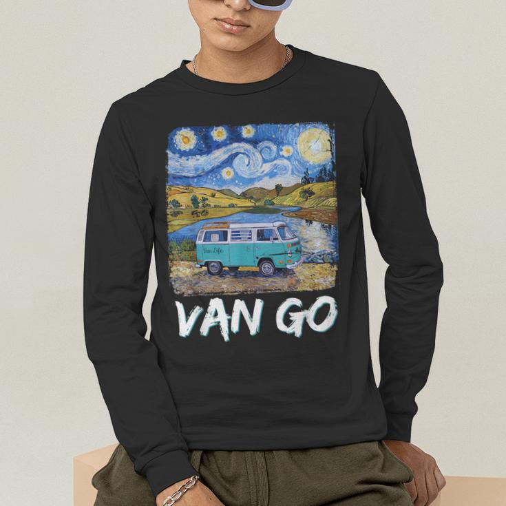 Van Go Retro Vanlife Art Teacher Men's Long Sleeve T-Shirt, funny gift