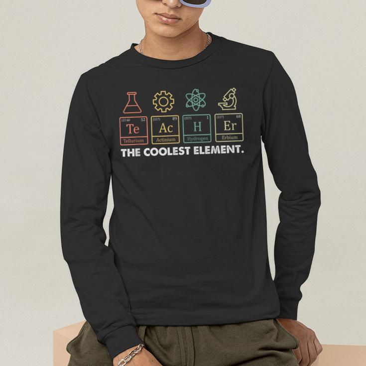 Vintage The Coolest Element Periodic Table Chemist Teacher Men's Long Sleeve T-Shirt, funny gift