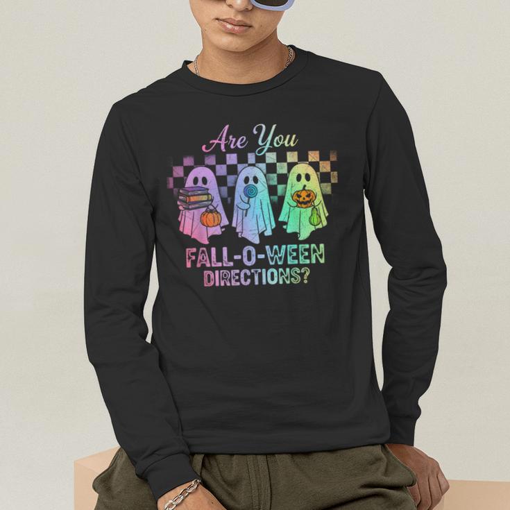 Vintage Are You Fall O Ween Directions Teacher Halloween Men's Long Sleeve T-Shirt, funny gift Vintage Are You Fall O Ween Directions Teacher Halloween Men's Long Sleeve T-Shirt, funny gift