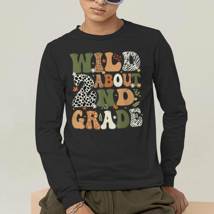 Wild About 2nd Grade Teacher Student First Day Of School Men's Long Sleeve T-Shirt, funny gift Wild About 2nd Grade Teacher Student First Day Of School Men's Long Sleeve T-Shirt, funny gift