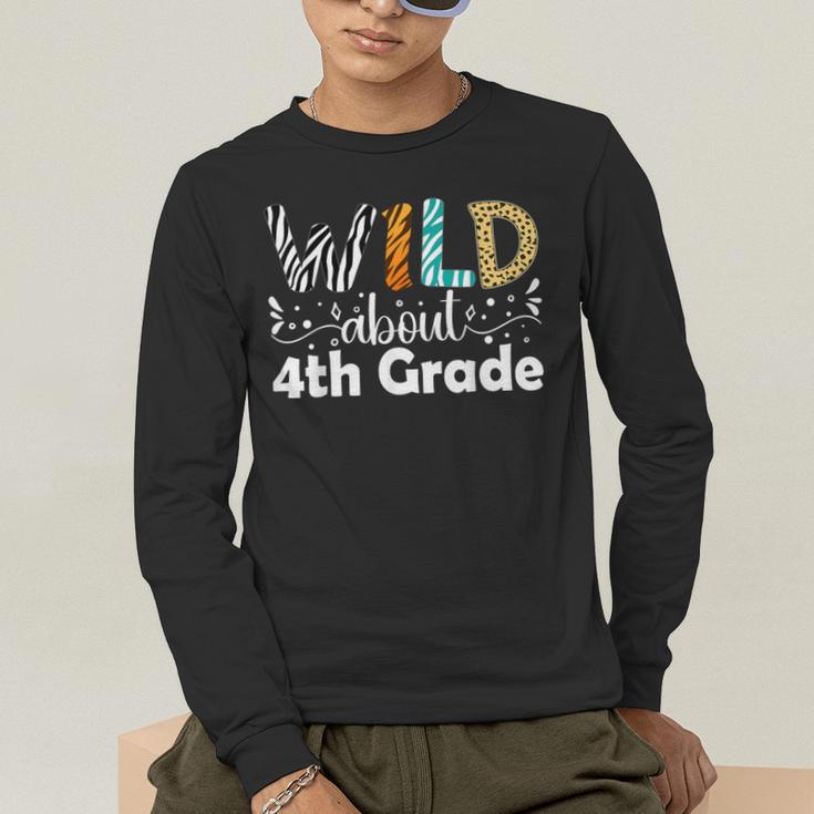 Wild About 4th Grade First Day Of School Teacher Student Men's Long Sleeve T-Shirt, funny gift Wild About 4th Grade First Day Of School Teacher Student Men's Long Sleeve T-Shirt, funny gift