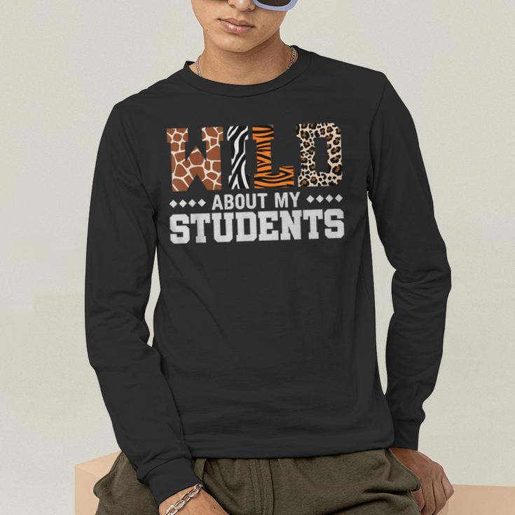 Wild About My Students Shirt Animals Teacher Men's Long Sleeve T-Shirt, funny gift Wild About My Students Shirt Animals Teacher Men's Long Sleeve T-Shirt, funny gift