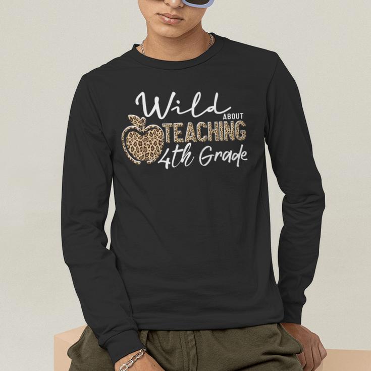 Wild About Teaching School Crew 4th Grade Teacher Squad Men's Long Sleeve T-Shirt, funny gift Wild About Teaching School Crew 4th Grade Teacher Squad Men's Long Sleeve T-Shirt, funny gift