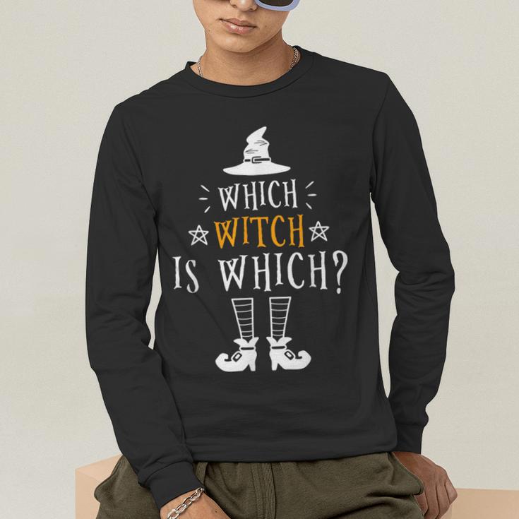 Which Witch Is Which Halloween Grammar Teacher Costume Men's Long Sleeve T-Shirt, funny gift Which Witch Is Which Halloween Grammar Teacher Costume Men's Long Sleeve T-Shirt, funny gift