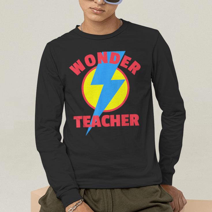 Wonder Teacher Teacher Halloween Tshirt Men's Long Sleeve T-Shirt, funny gift Wonder Teacher Teacher Halloween Tshirt Men's Long Sleeve T-Shirt, funny gift