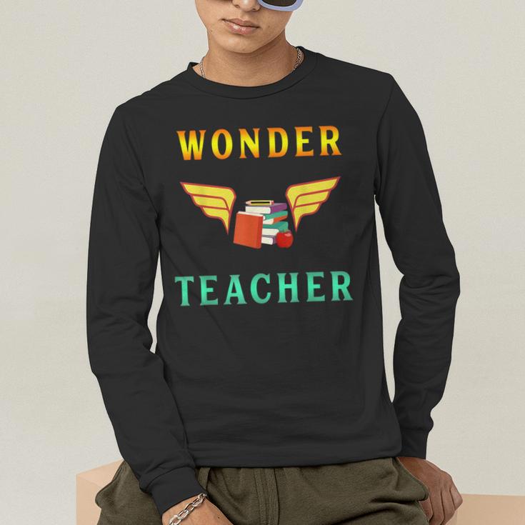 Wonder Teacher Instructor Professor Proud Literature Men Women Girls Kids T-Shirt Men's Long Sleeve T-Shirt, funny gift Wonder Teacher Instructor Professor Proud Literature Men Women Girls Kids T-Shirt Men's Long Sleeve T-Shirt, funny gift