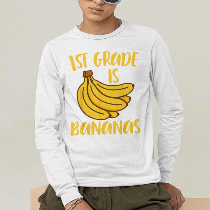 1st Grade Is Bananas Teacher Teaching Back To School Men's Long Sleeve T-Shirt, funny gift