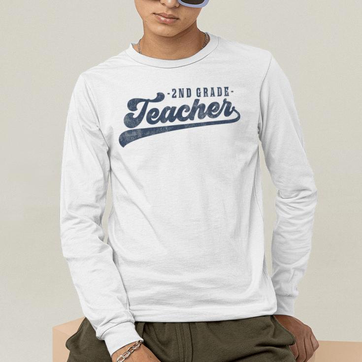 2nd Grade Teacher Cute Vintage Graphic Second Grade Teacher Men Women Men's Long Sleeve T-Shirt, funny gift 2nd Grade Teacher Cute Vintage Graphic Second Grade Teacher Men Women Men's Long Sleeve T-Shirt, funny gift