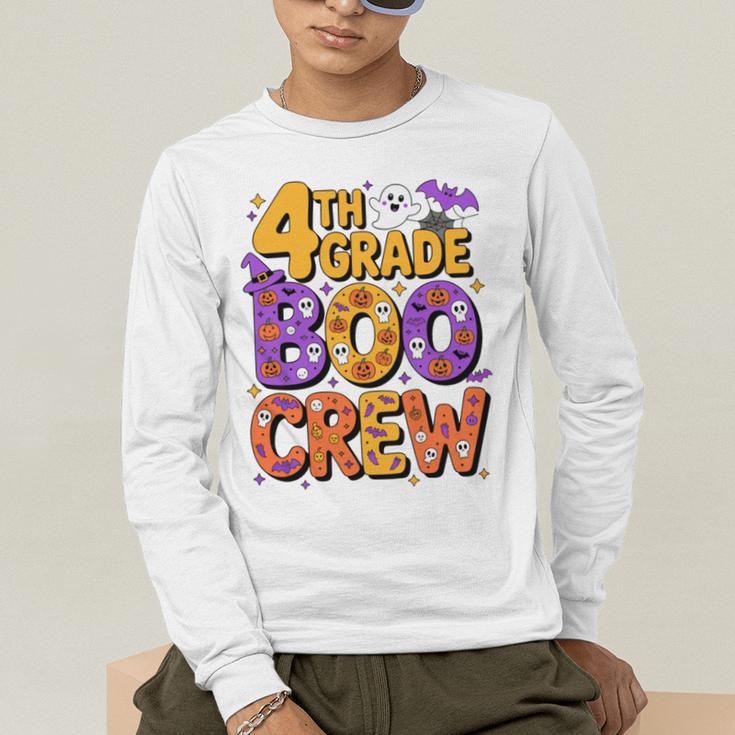 4th Grade Boo Crew Ghost Halloween Teacher Costume Men's Long Sleeve T-Shirt, funny gift 4th Grade Boo Crew Ghost Halloween Teacher Costume Men's Long Sleeve T-Shirt, funny gift