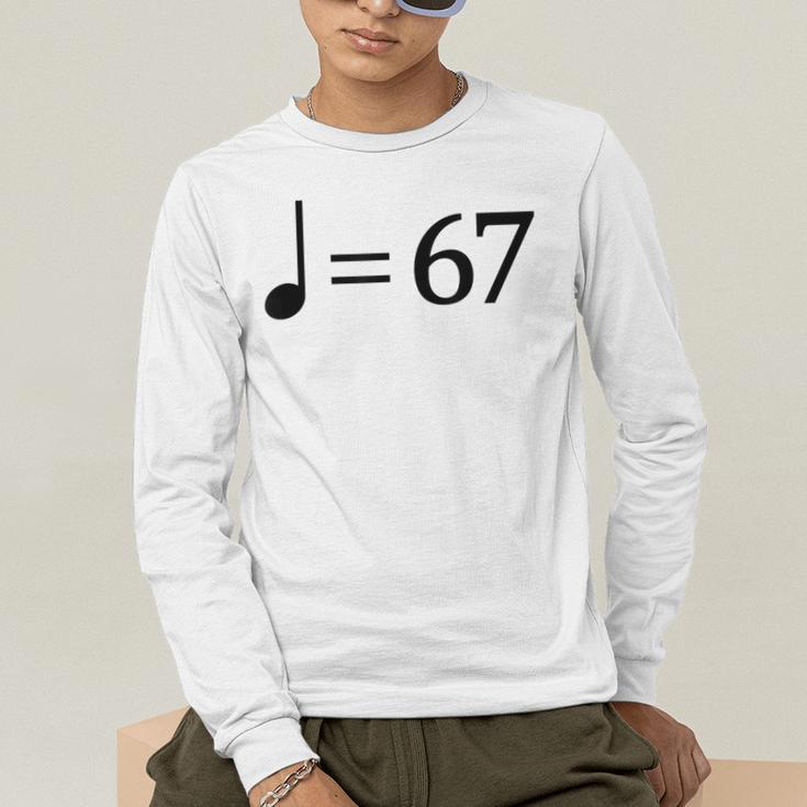 67 Music Meme Slang Musician Kids Music Teacher Men's Long Sleeve T-Shirt, funny gift 67 Music Meme Slang Musician Kids Music Teacher Men's Long Sleeve T-Shirt, funny gift