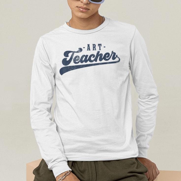Art Teacher Men Women Cute Vintage Graphic Art Teacher Men's Long Sleeve T-Shirt, funny gift