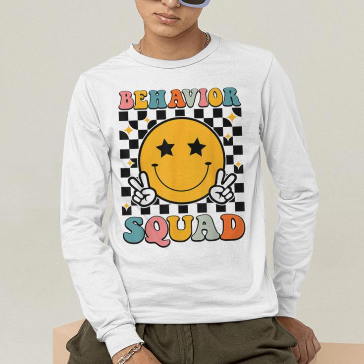 Behavior Squad Specialist Analyst Behavior Teacher Retro Men's Long Sleeve T-Shirt, funny gift Behavior Squad Specialist Analyst Behavior Teacher Retro Men's Long Sleeve T-Shirt, funny gift