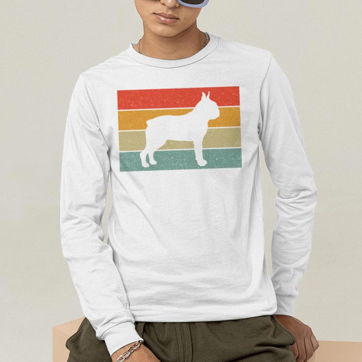 Boston Terrier Dog Lover Retro Vintage Cool For Dog Owner Men's Long Sleeve T-Shirt, funny gift