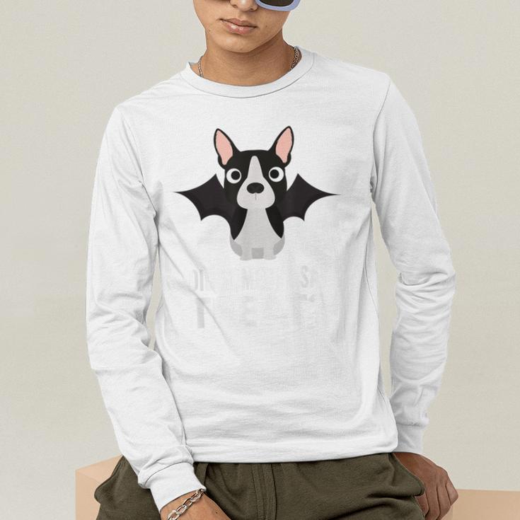 Boston Terrier Halloween Shirt Did Someone Say Treat Men's Long Sleeve T-Shirt, funny gift