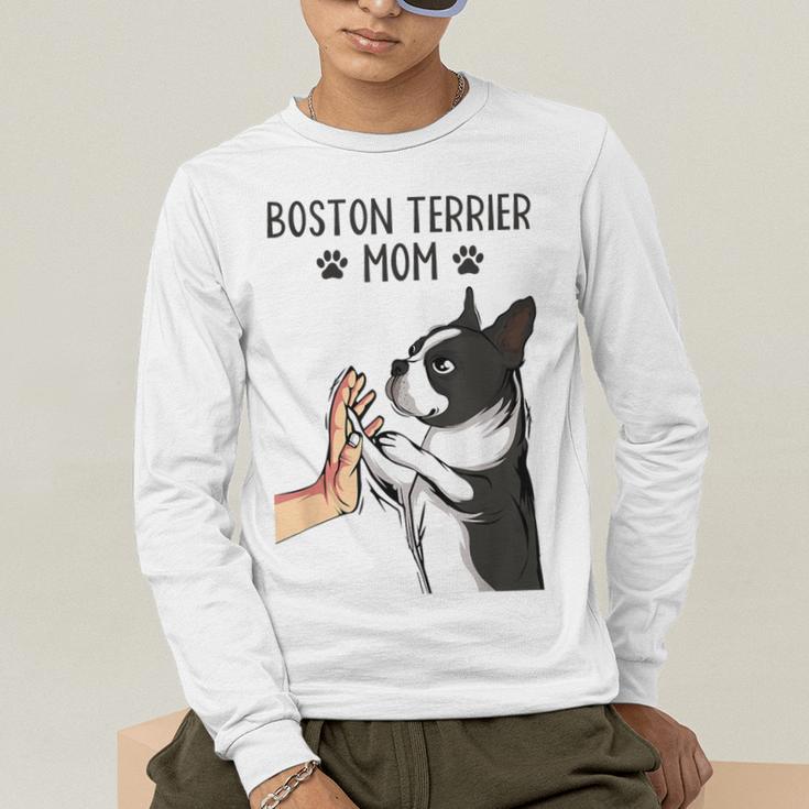 Boston Terrier Mom Dogs Mum Woman Men's Long Sleeve T-Shirt, funny gift